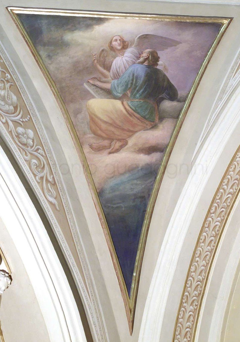 L'Evangelista Matteo -1867 - affresco - chiesa di San Giovanni Evangelista - Poscante (BG)